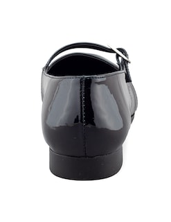 Foto 3 | Flat De Charol Negro Con Correa Ajustable Para Mujer
