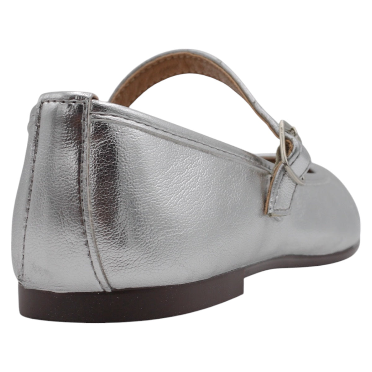 Foto 4 pulgar | Flats Clásicas Exterior Piel Vegana Color Plata Para Mujer De Rbcollection