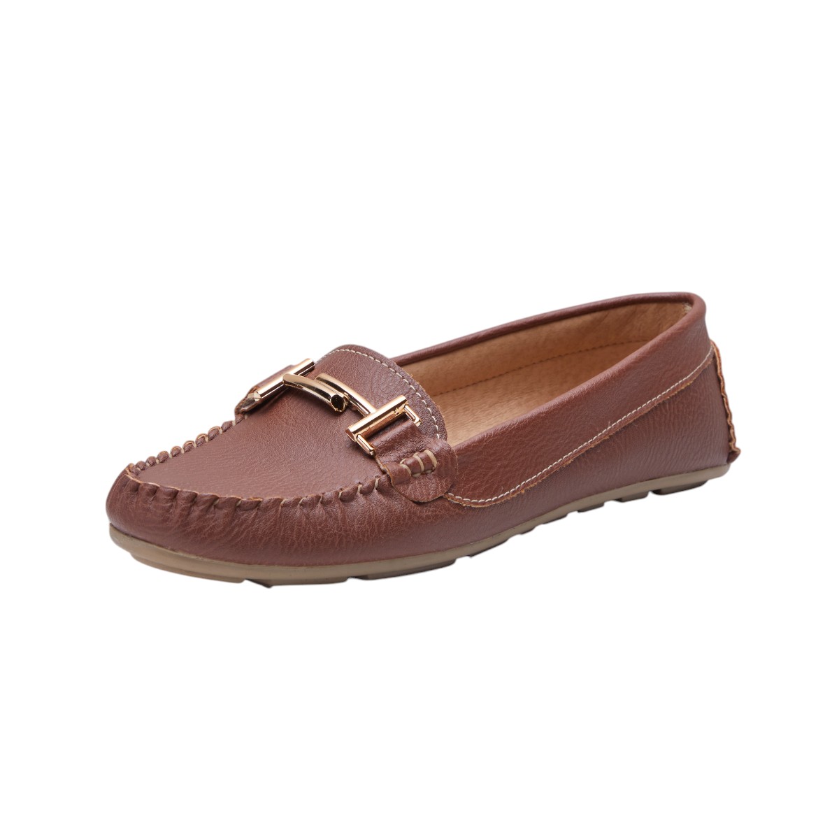 Foto 1 | Mocasines Calzado Watanabe Color Café Tipo Piel Hebilla Decorativa