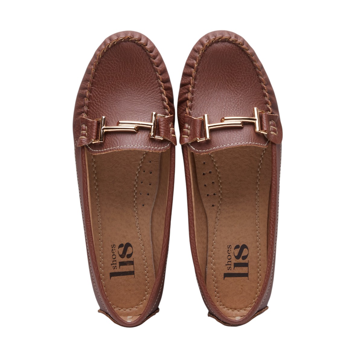 Foto 4 | Mocasines Calzado Watanabe Color Café Tipo Piel Hebilla Decorativa