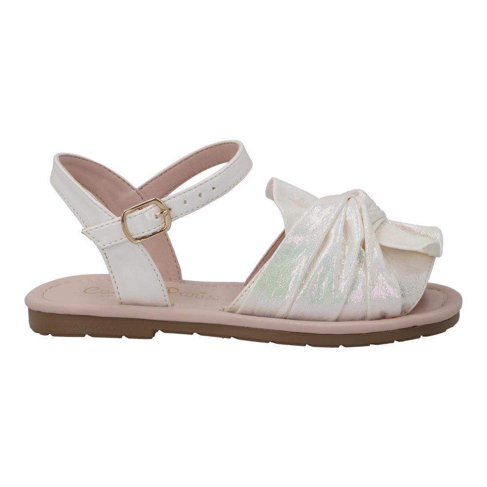Foto 1 | Sandalia Niña Cosmo Paris By Beser Comodas Correas Calor Blanco