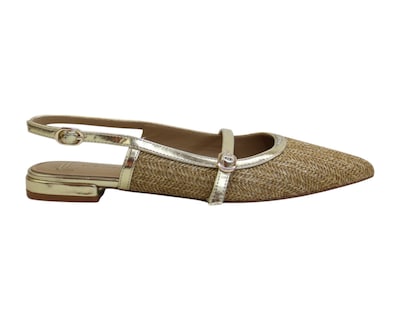 Foto 2 | Flat Para Mujer Lob Footwear Rafia Beige 93405057
