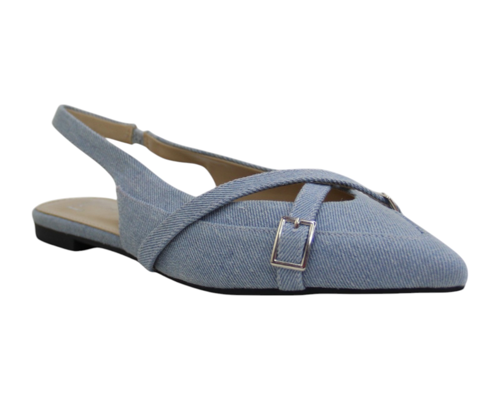 Foto 2 pulgar | Flat Para Mujer Lob Footwear Denim Azul 93305456