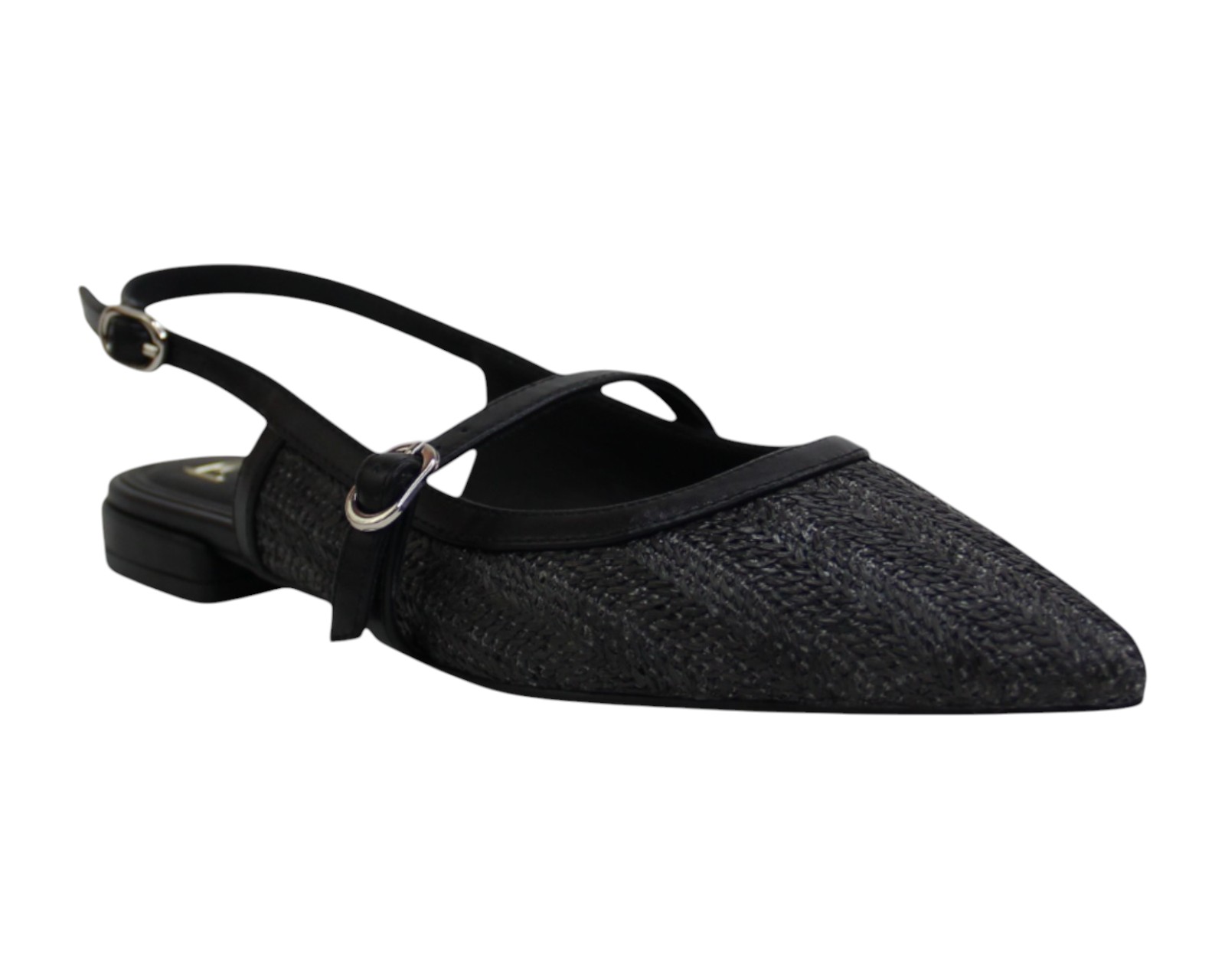 Foto 2 pulgar | Flat Para Mujer Lob Footwear Rafia Negro 93405056