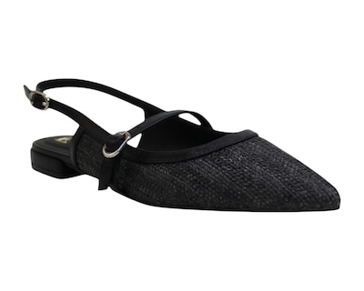 Foto 1 | Flat Para Mujer Lob Footwear Rafia Negro 93405056