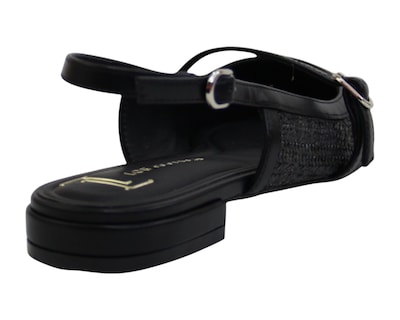 Foto 3 | Flat Para Mujer Lob Footwear Rafia Negro 93405056