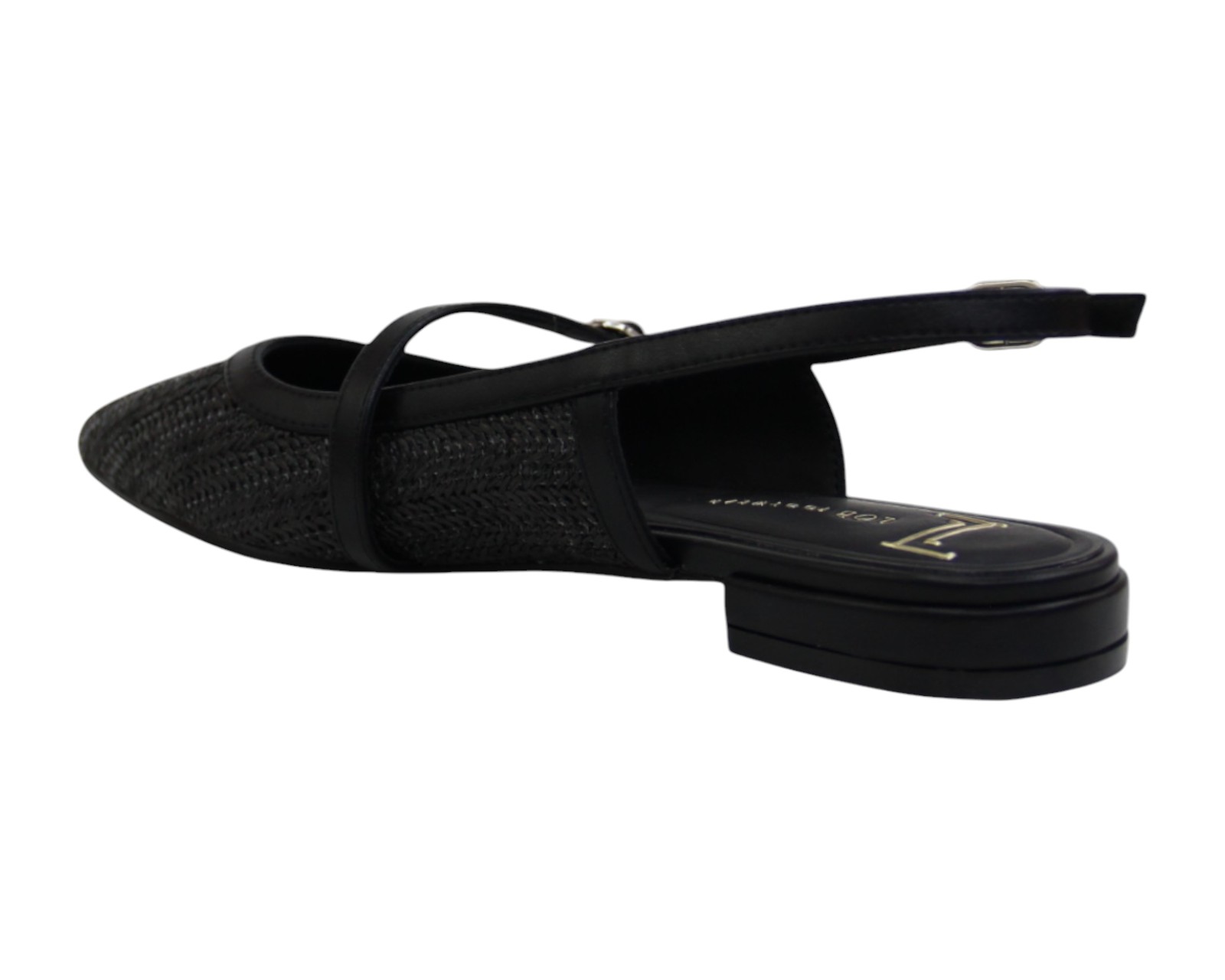 Foto 5 pulgar | Flat Para Mujer Lob Footwear Rafia Negro 93405056
