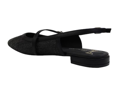 Foto 4 | Flat Para Mujer Lob Footwear Rafia Negro 93405056