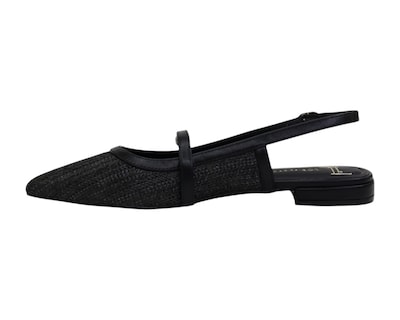 Foto 5 | Flat Para Mujer Lob Footwear Rafia Negro 93405056