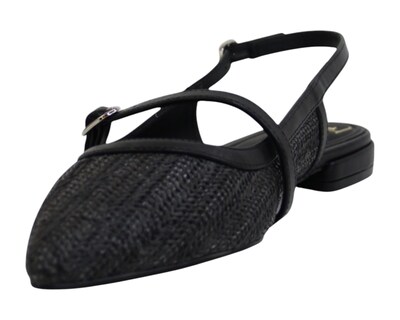 Foto 6 | Flat Para Mujer Lob Footwear Rafia Negro 93405056