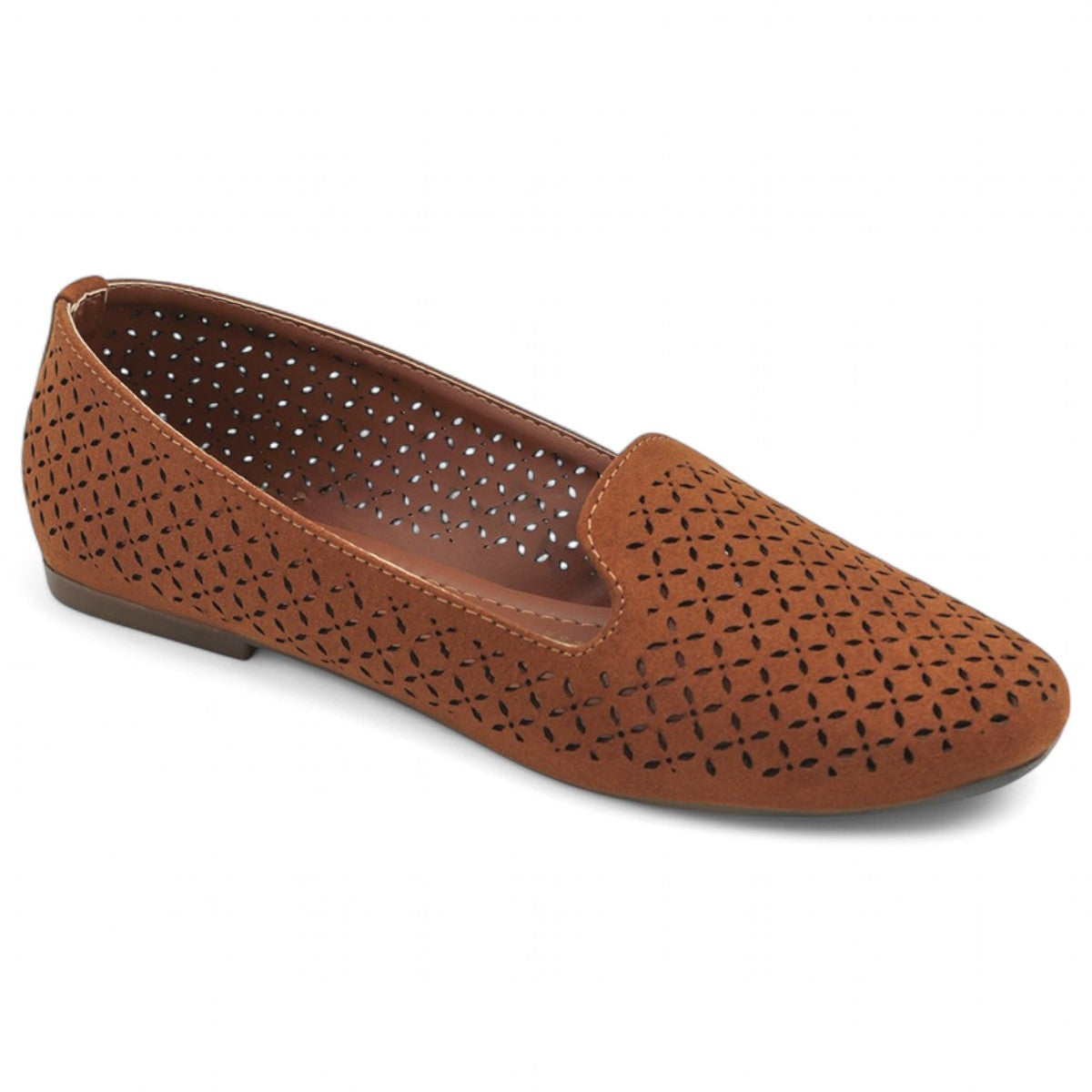 Foto 2 pulgar | Flats Puntales Exterior Textil Color Café Para Mujer De Rbbasics