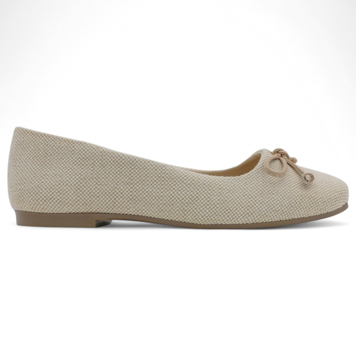 Foto 3 pulgar | Flats Clásicas Exterior Textil Color Beige  Para Mujer De Rbbasics