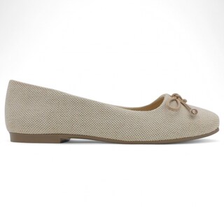 Foto 2 | Flats Clásicas Exterior Textil Color Beige Para Mujer De Rbbasics