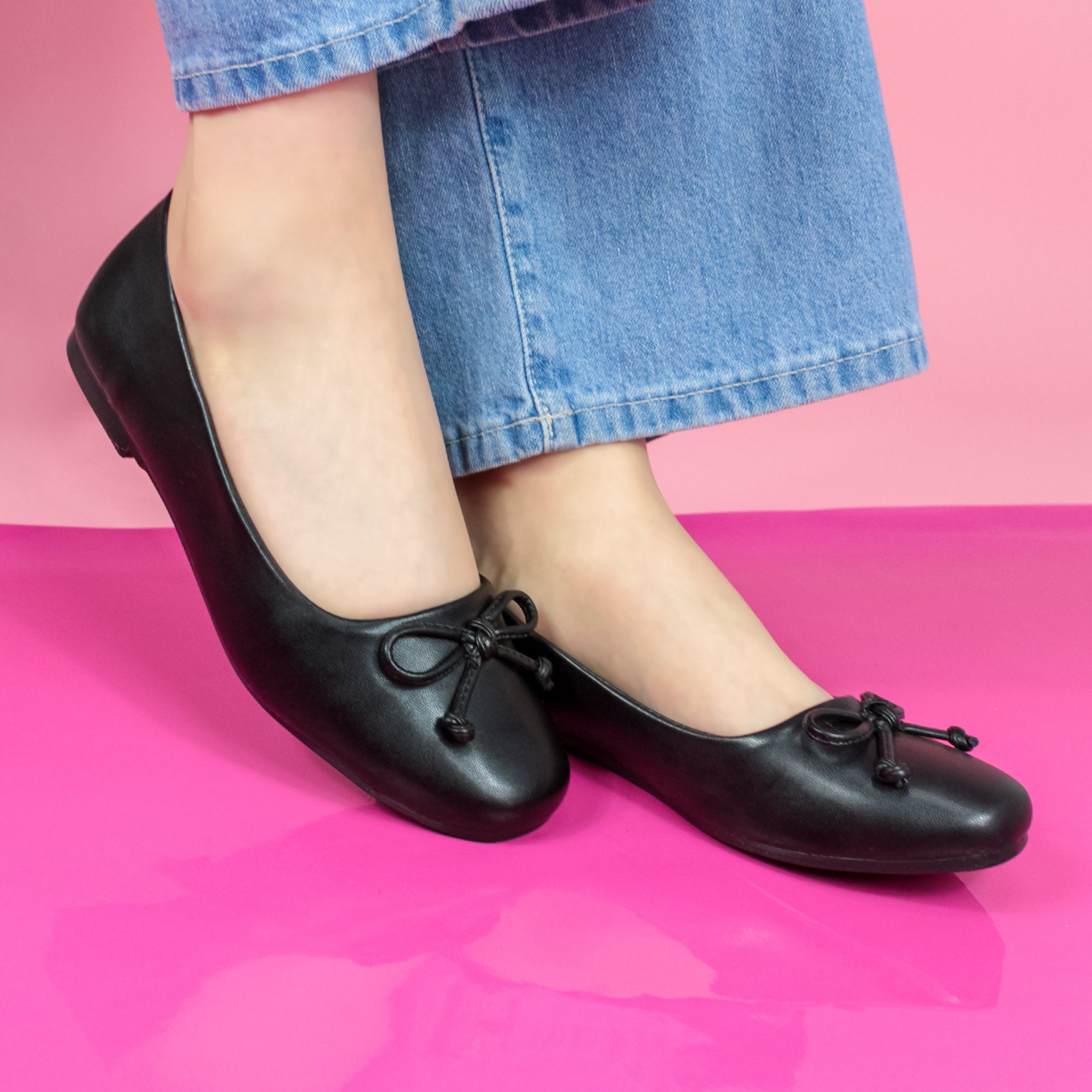 Foto 2 pulgar | Flats Clásicas Exterior Piel Vegana Color Negro Para Mujer De Rbbasics