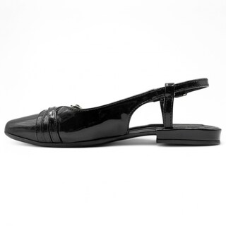Foto 4 | Flats Puntales Exterior Charol Color Negro Para Mujer De Rbcollection