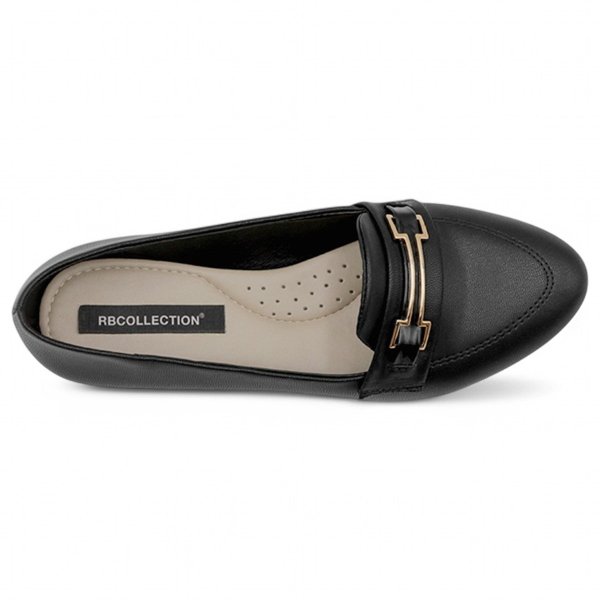 Foto 4 pulgar | Flats Puntales Exterior Piel Vegana Color Negro Para Mujer De Rbcollection