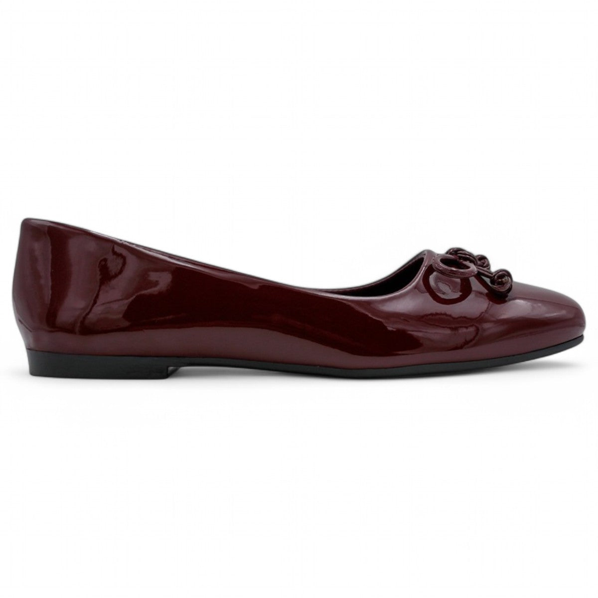 Foto 3 pulgar | Flats Clásicas Exterior Charol Color Vino Para Mujer De Rbbasics