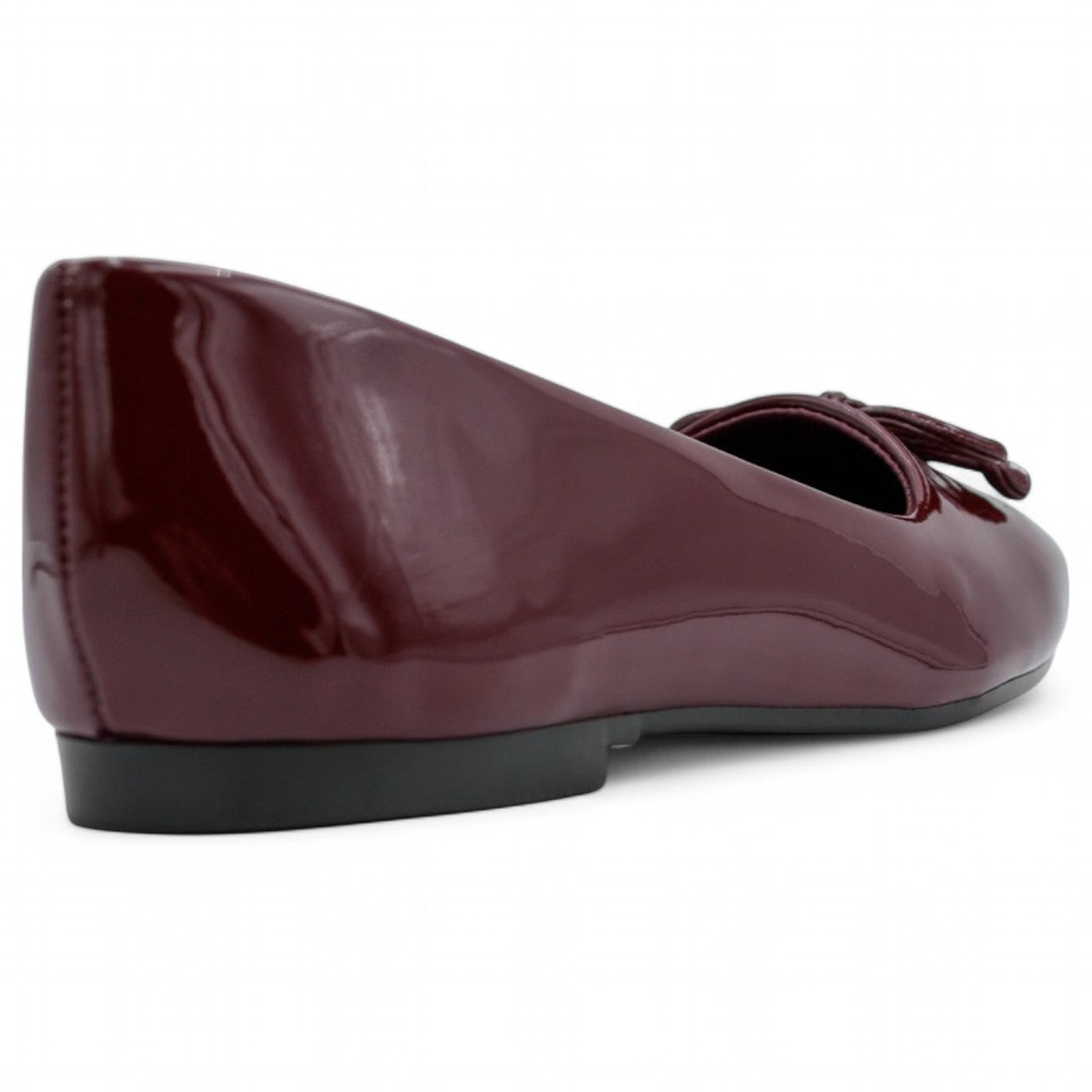 Foto 4 pulgar | Flats Clásicas Exterior Charol Color Vino Para Mujer De Rbbasics