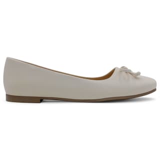 Foto 2 | Flats Clásicas Exterior Piel Vegana Color Blanco Para Mujer De Rbbasics