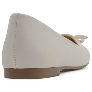 Foto 3 | Flats Clásicas Exterior Piel Vegana Color Blanco Para Mujer De Rbbasics