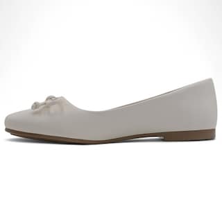 Foto 4 | Flats Clásicas Exterior Piel Vegana Color Blanco Para Mujer De Rbbasics