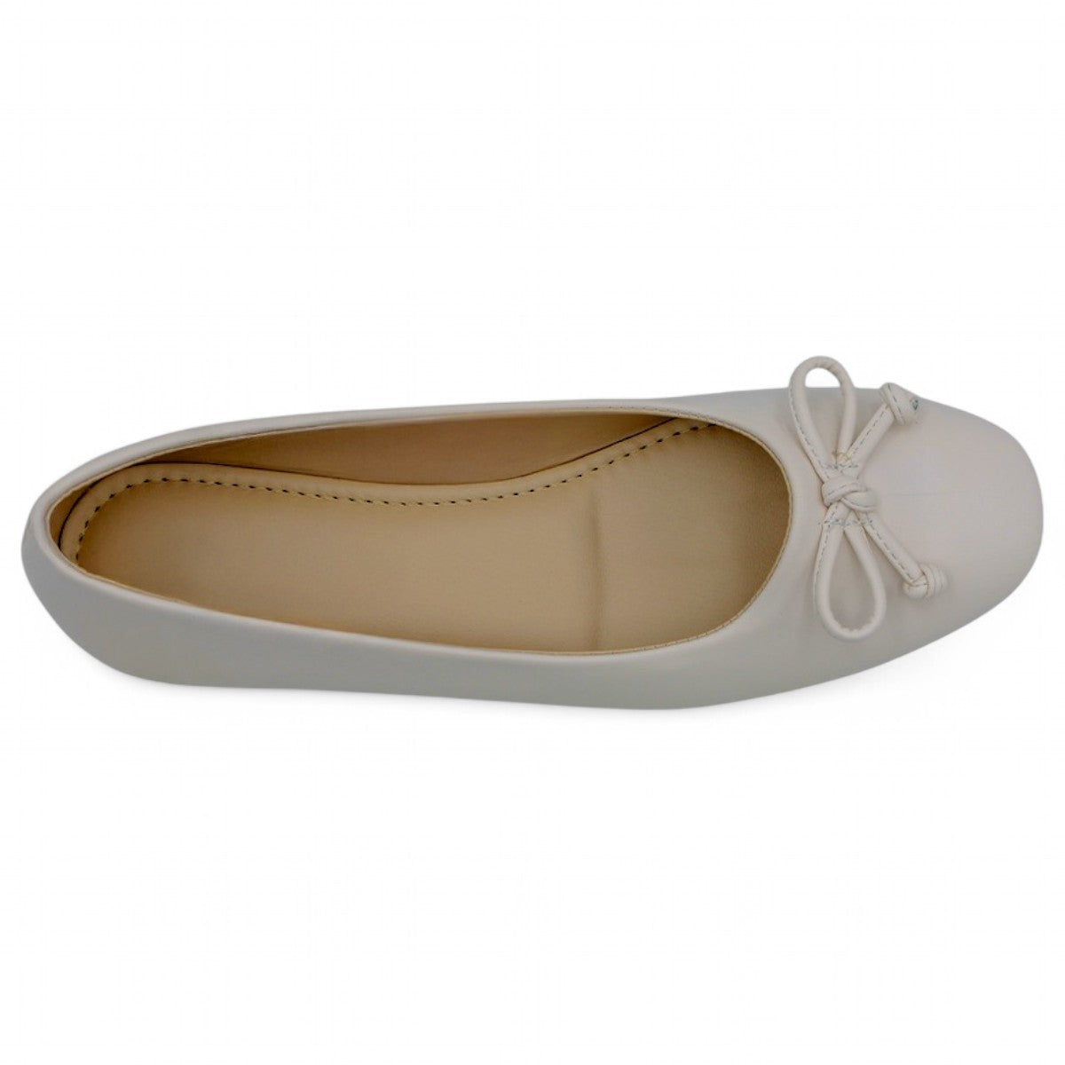 Foto 6 pulgar | Flats Clásicas Exterior Piel Vegana Color Blanco Para Mujer De Rbbasics