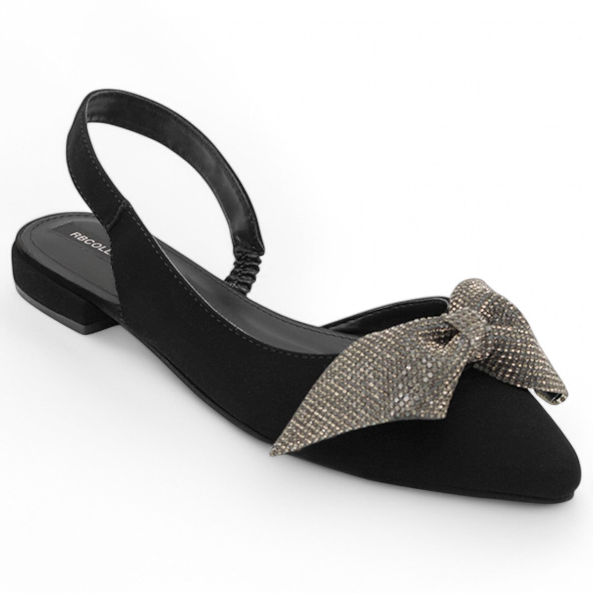 Flats Puntales Exterior Gamuza Color Negro Para Mujer De Rbcollection