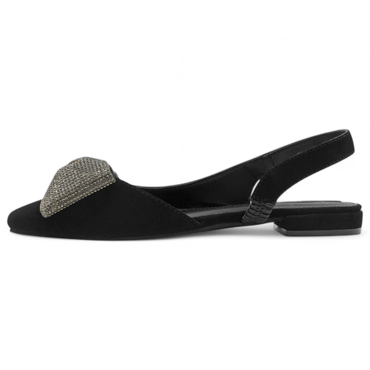Foto 4 pulgar | Flats Puntales Exterior Gamuza Color Negro Para Mujer De Rbcollection