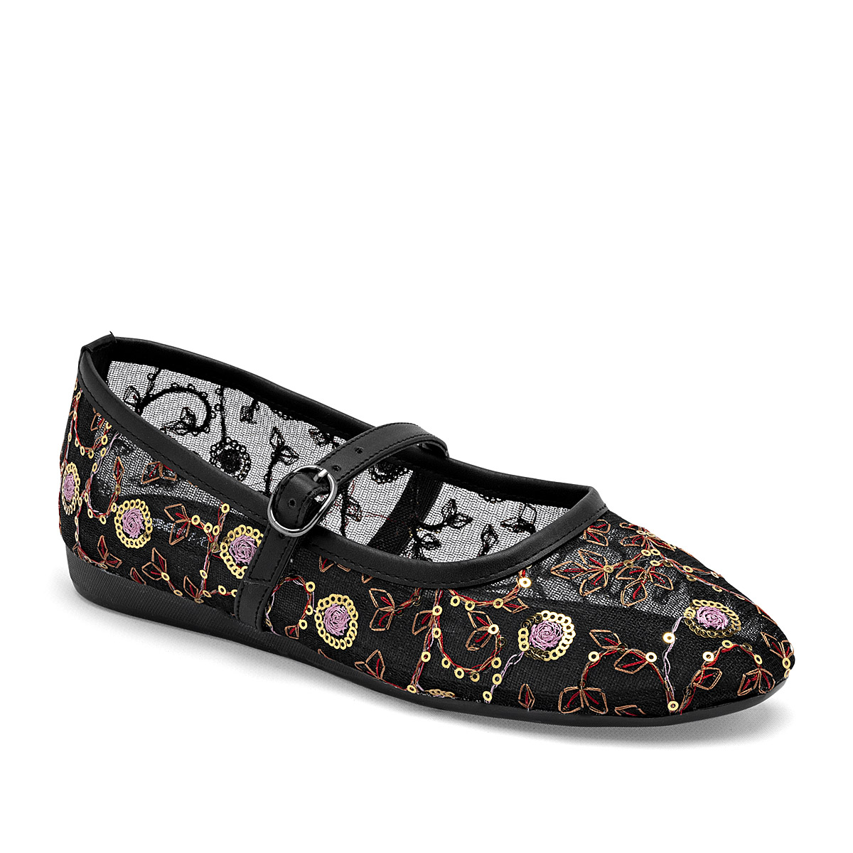 Foto 2 pulgar | Moramora Balerina Para Mujer Negro Multicolor Cod.133755
