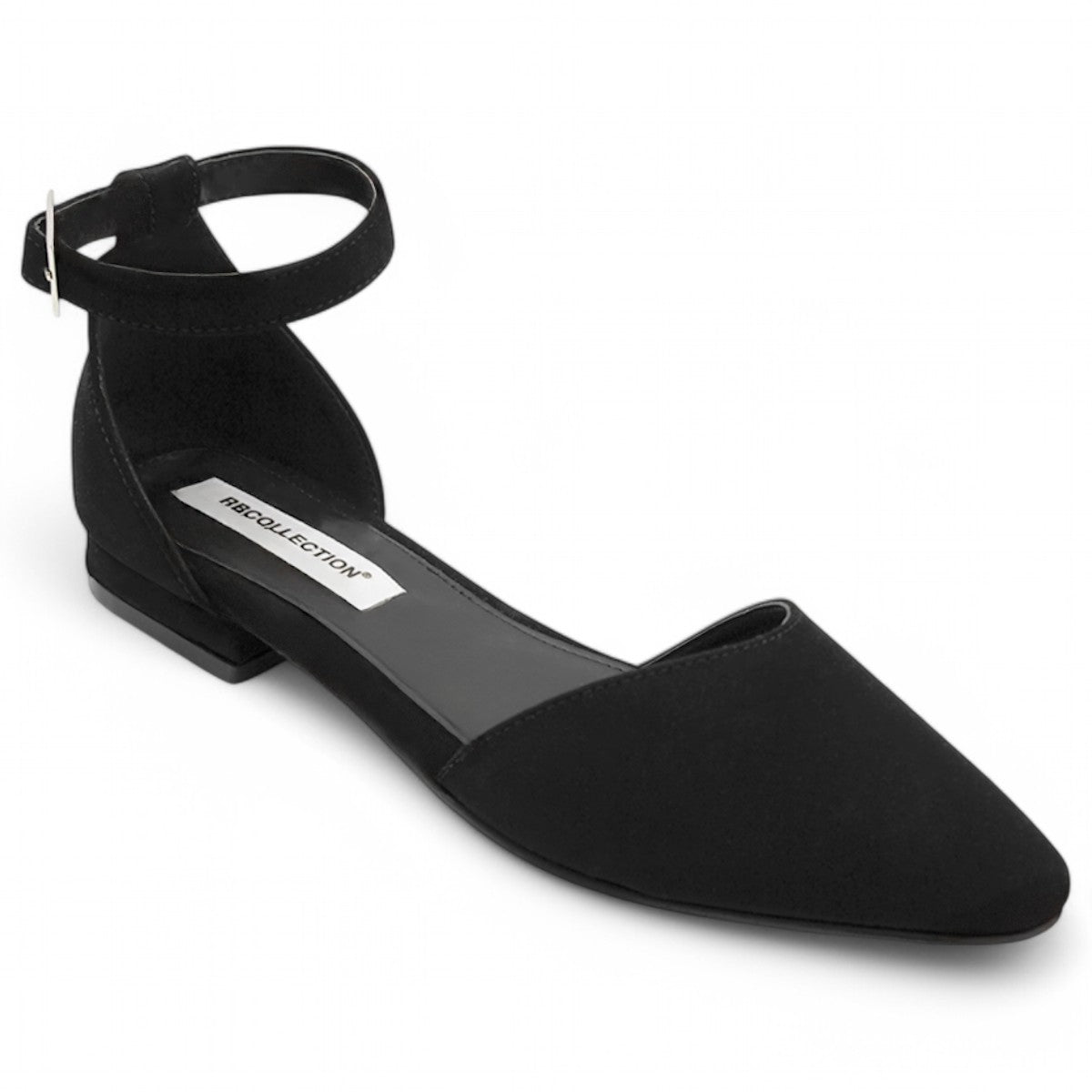 Foto 2 pulgar | Flats Puntales Exterior Gamuza Sintética Color Negro Para Mujer De Rbcollection