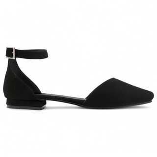 Foto 2 | Flats Puntales Exterior Gamuza Sintética Color Negro Para Mujer De Rbcollection