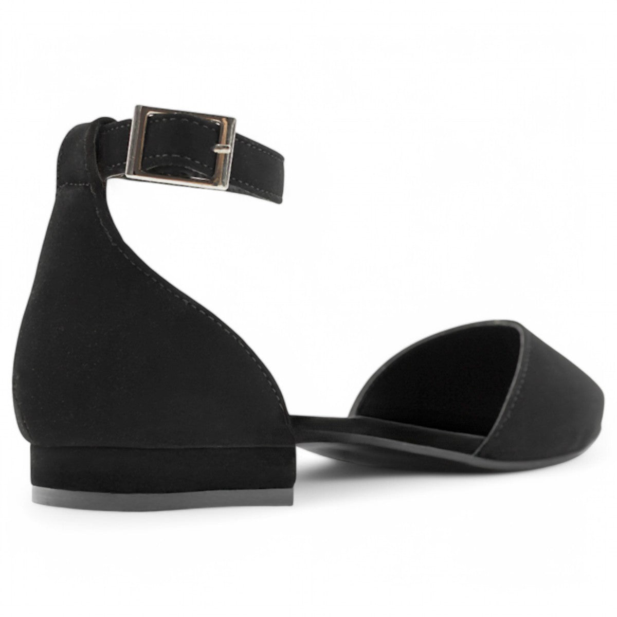 Foto 4 pulgar | Flats Puntales Exterior Gamuza Sintética Color Negro Para Mujer De Rbcollection