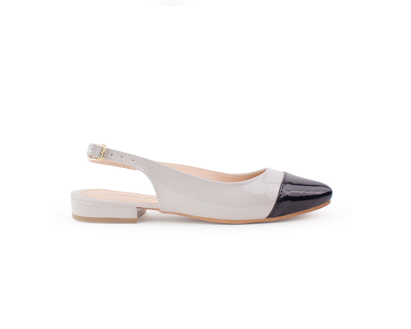 Foto 3 pulgar | Flats Color Beige Hebilla Material Sintetico