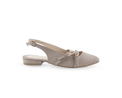 Foto 2 | Flats Color Beige Cruzada Material Sintético