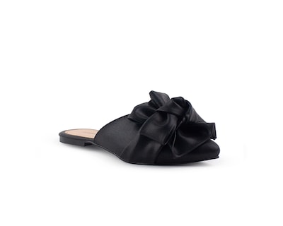 Foto 1 | Flats Color Negro Moño Material Sintetico