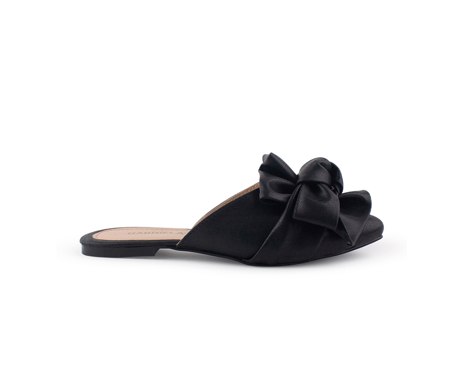 Foto 2 | Flats Color Negro Moño Material Sintetico