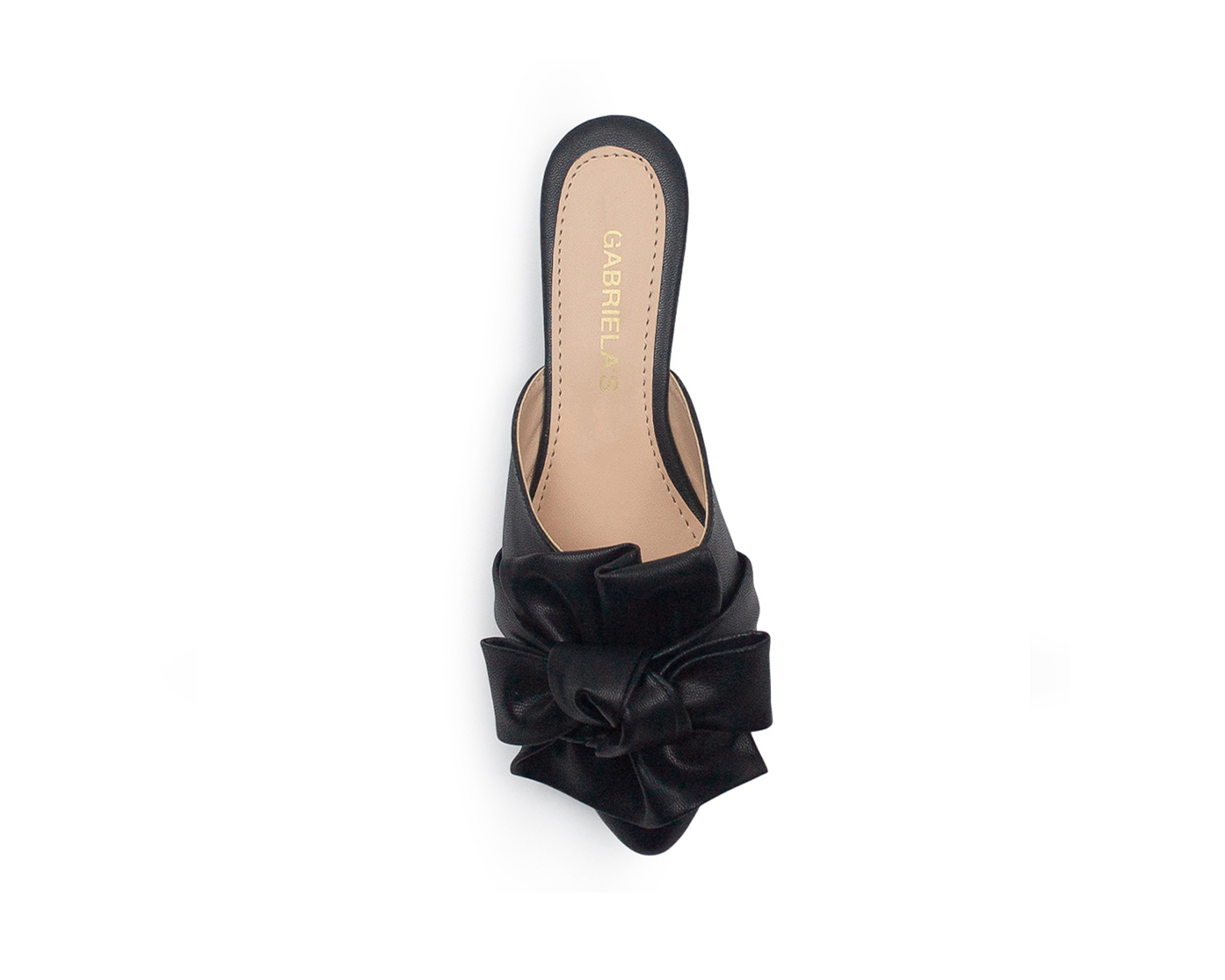 Foto 4 pulgar | Flats Color Negro Moño Material Sintetico