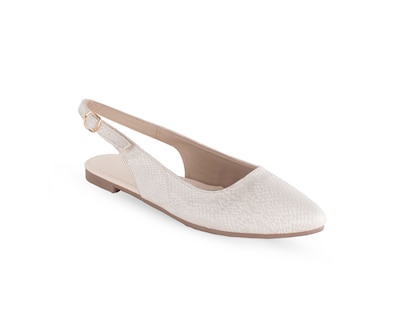 Foto 1 | Flats Color Beige Hebilla Material Sintetico