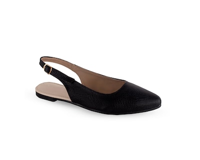 Foto 1 | Flats Color Negro Hebilla Material Sintético