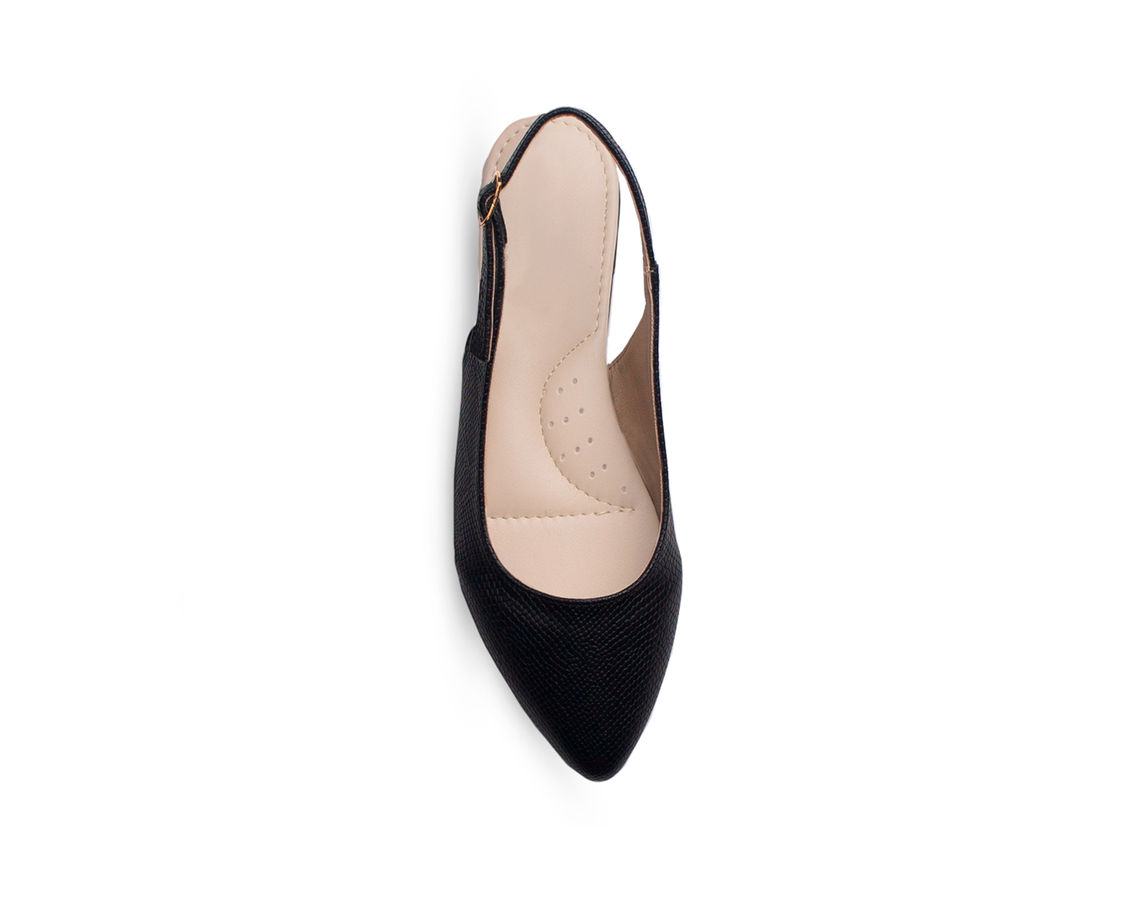 Foto 4 pulgar | Flats Color Negro Hebilla Material Sintético
