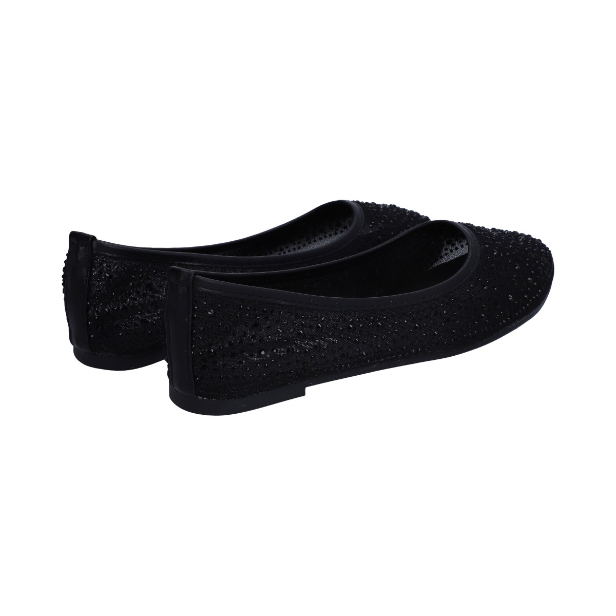 Foto 4 pulgar | Balerina Berlin Textil Negra Cristales para Dama