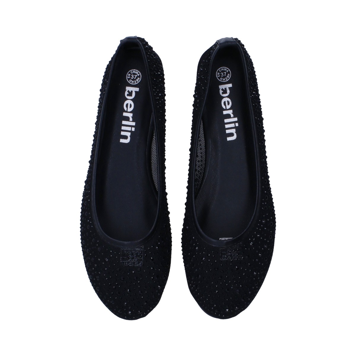 Foto 4 | Balerina Berlin Textil Negra Cristales para Dama