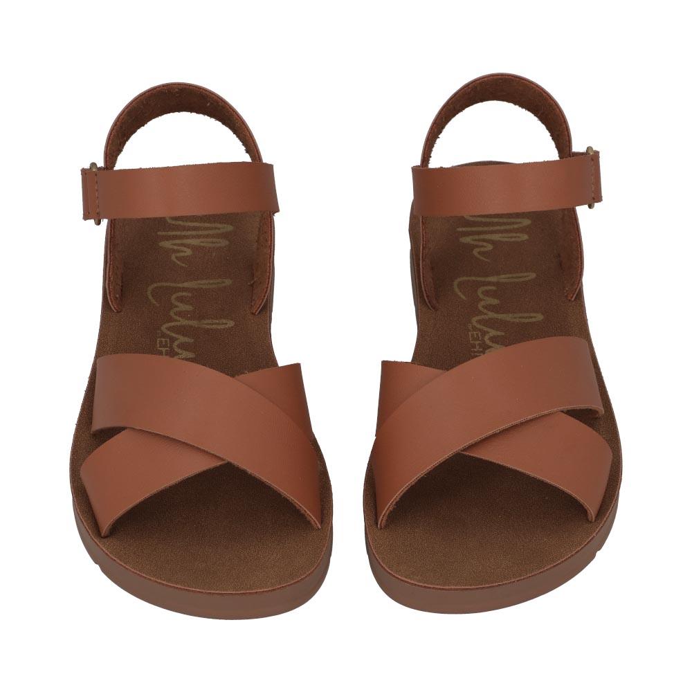 Foto 5 pulgar | Sandalias Uh Lulu By Eh! Niña Correas Comodas Calor Frescas Cafe