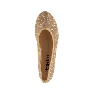 Foto 3 | Balerina Zapato Brillo Flat Confort De Mujer Walki Belinda Beige