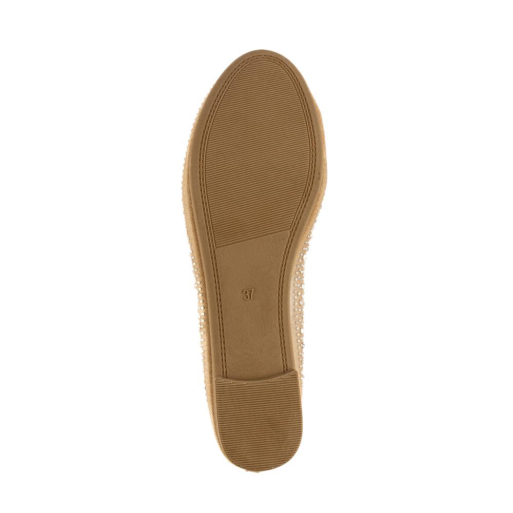 Foto 5 pulgar | Balerina Zapato Brillo Flat Confort De Mujer Walki Belinda Beige