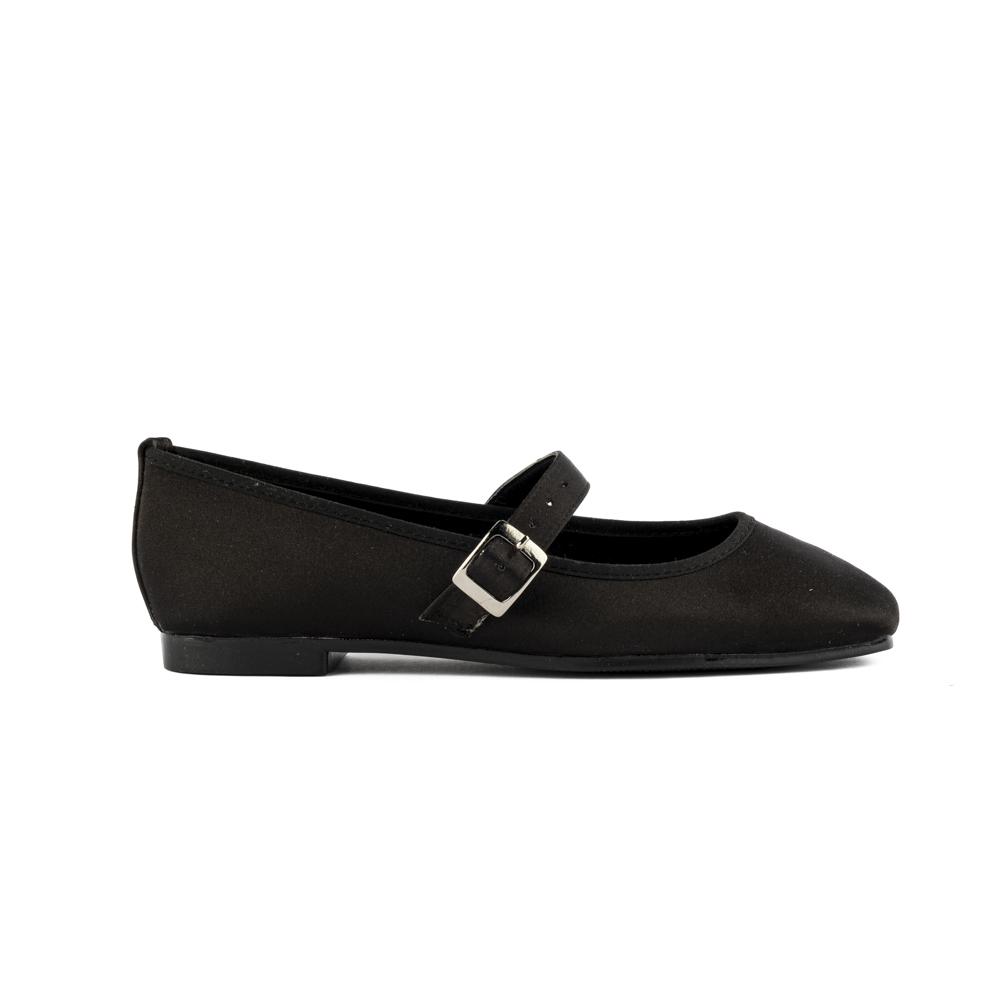 Balerina Zapato Moda Flat Casual Para Mujer Walki Mona Negro