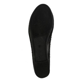 Foto 4 | Balerina Zapato Brillo Flat Confort De Mujer Walki Belinda Negro