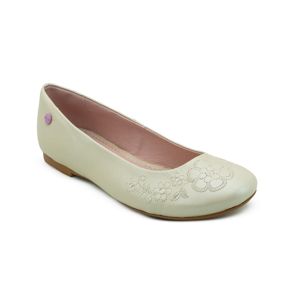 Foto 5 pulgar | Balerina Chabelo Para Niña Casual Color Charol Hueso 21-25 Beige