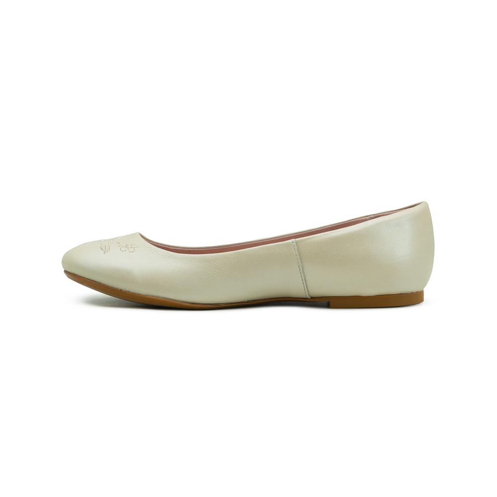 Foto 6 pulgar | Balerina Chabelo Para Niña Casual Color Charol Hueso 21-25 Beige