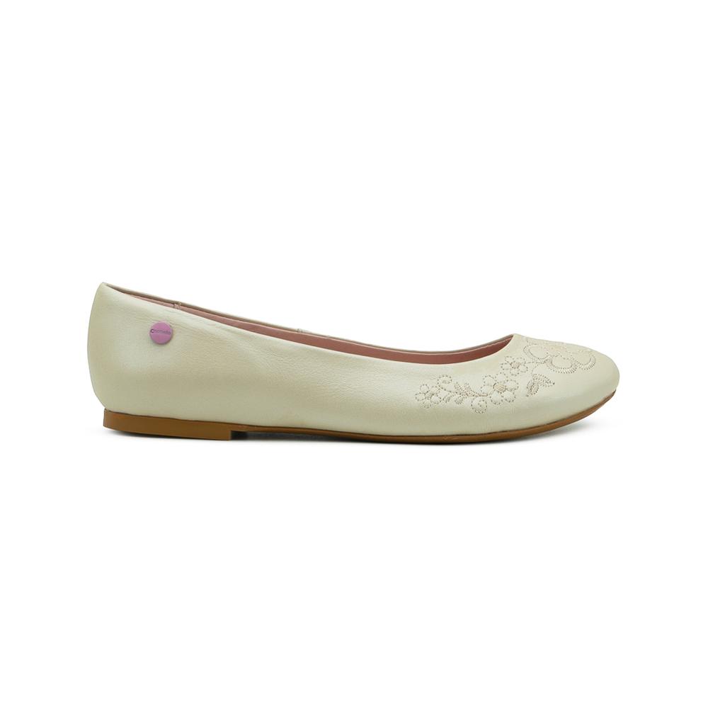 Foto 7 pulgar | Balerina Chabelo Para Niña Casual Color Charol Hueso 21-25 Beige